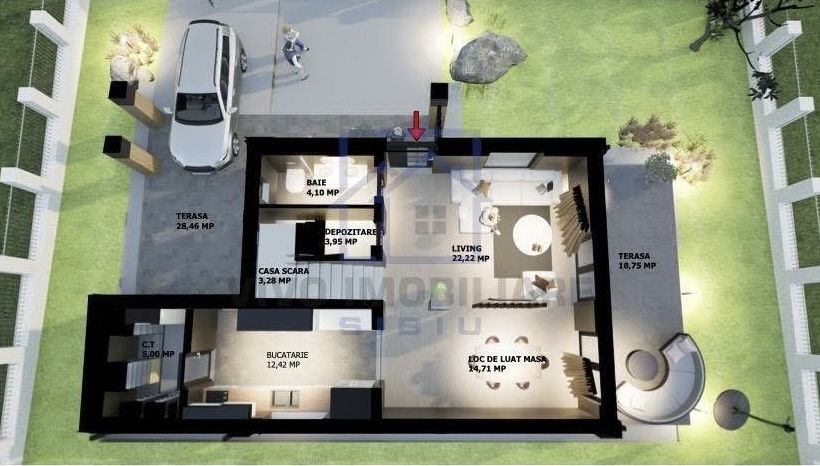 Casă individuală P+1 130mp | Cartierul Arhitecților | teren 360mp