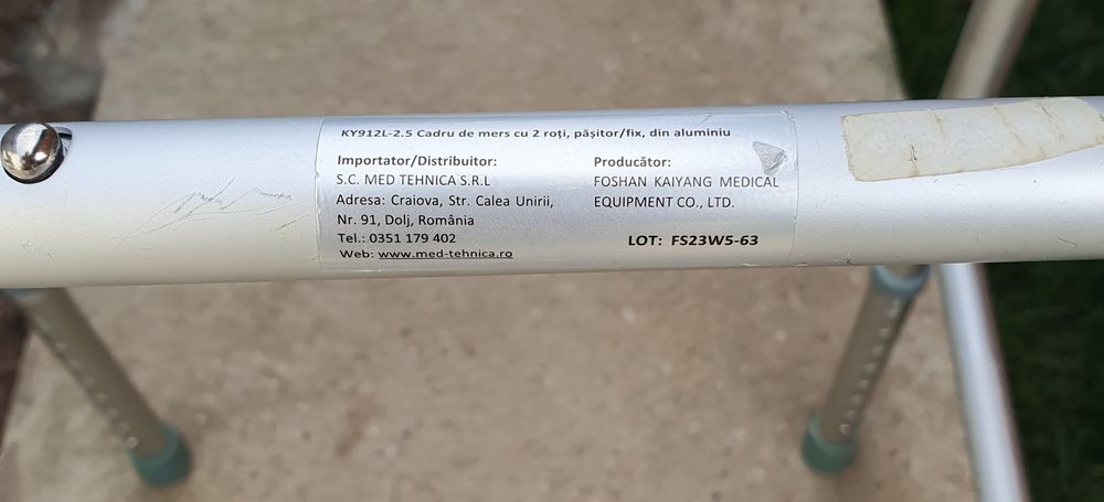 Cadru din aluminiu de mers/Nou