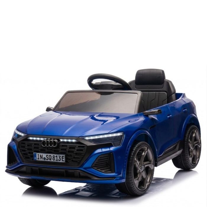 Детска акумулаторна кола Audi RS Q8 12V - Дистанционно управление, музика, LED светлини и амортисьори – синя