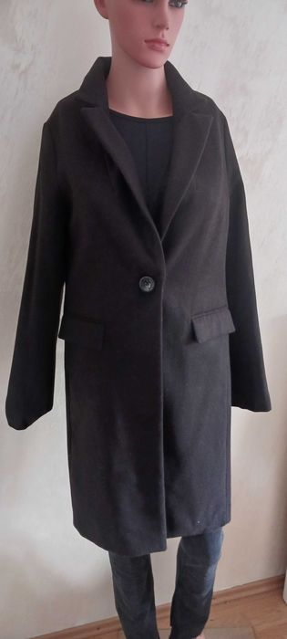 Palton lung negru New Look -marimea 34