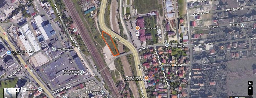 Teren pentru dezvoltare – 1.500 mp | Dârste, Brașov | P+4E–6E | CUT 2,
