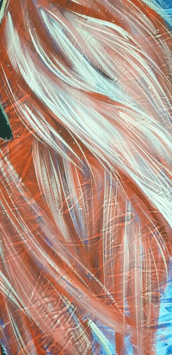 Tablou pictat manual artă contemporană