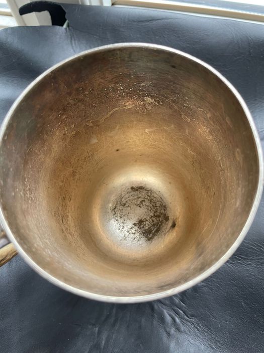 Cana placata argint(silver plated)Pinder Bros cu maner de coarne Angli