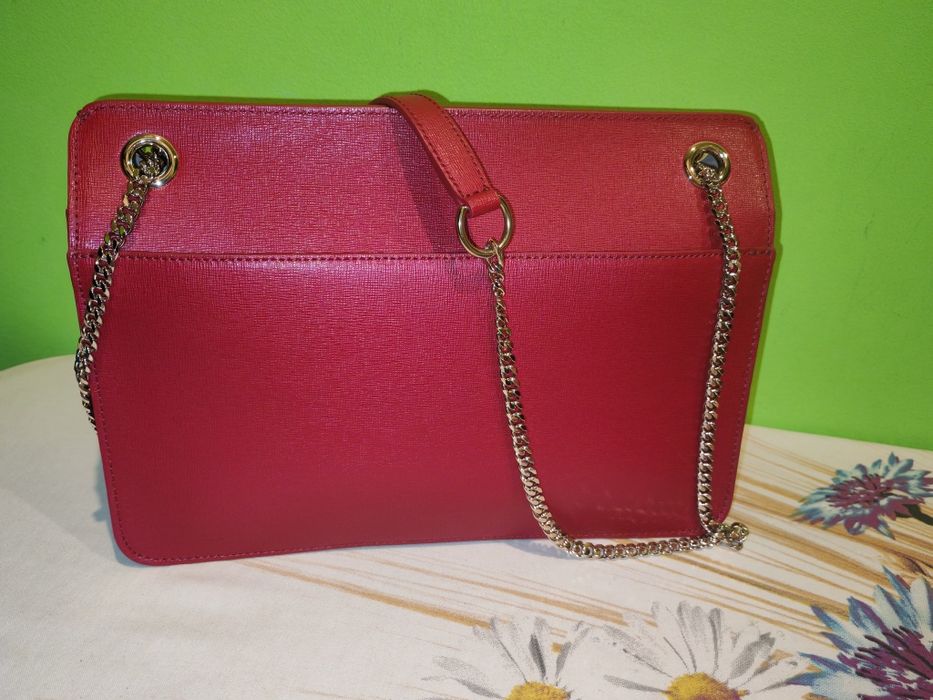 Дамска чанта Furla цвят бордо