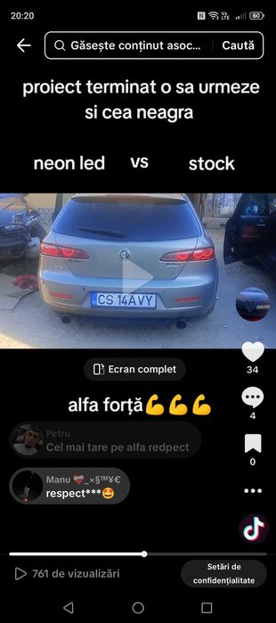 Modific stopuri alfa 159