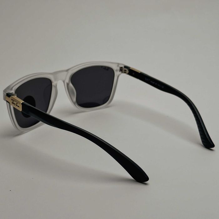 Слънчеви очила с Поляризация Ray Ban Wayfarer Унискес Бели Черни