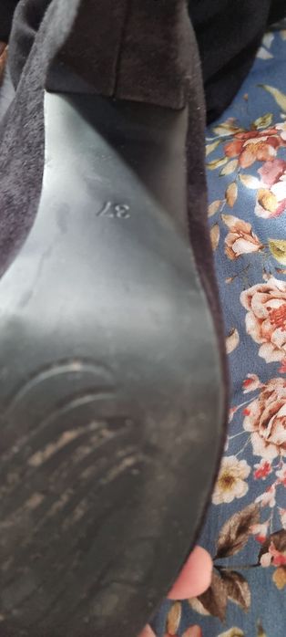 Cizme lungi imitație de piele întoarsă 37