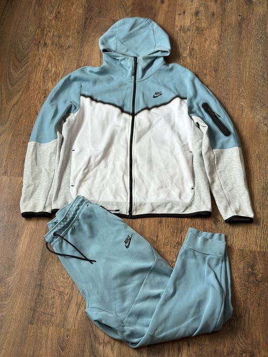 Nike fech fleece tracksuit baby blue светло син