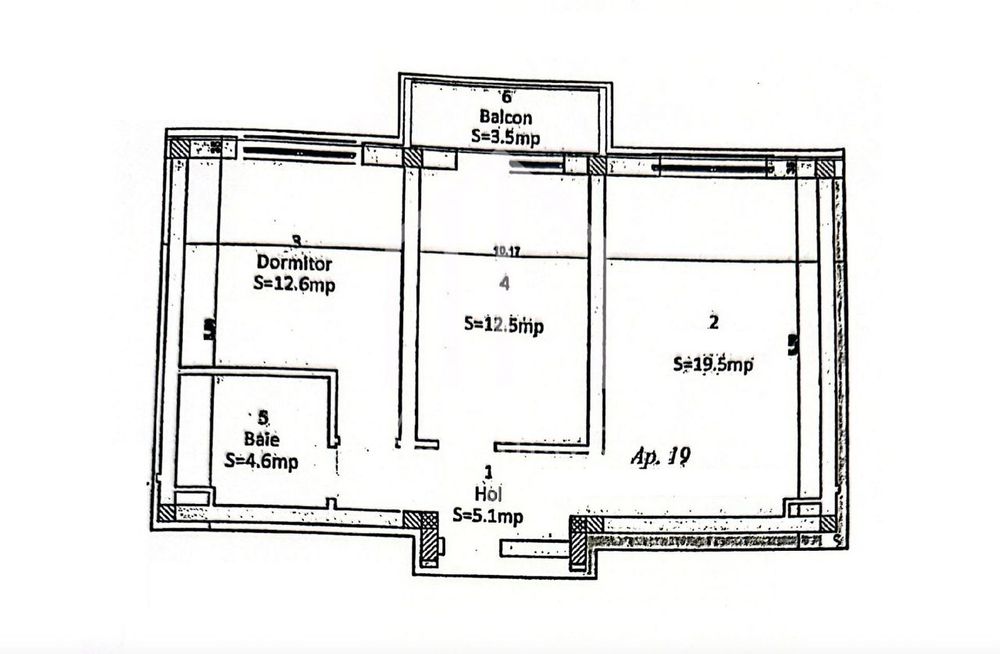 Apartament cu 3 camere, 54mp utili+balcon, etaj 2/3, Selimbar