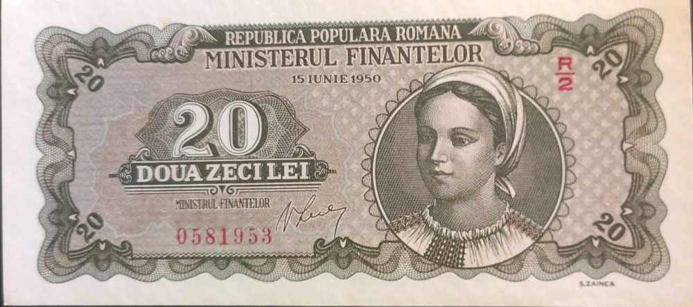 Bancnota 20 Lei 1950
