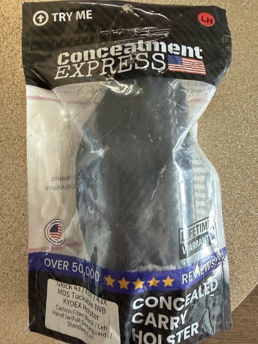 Кобур скрито носене лява ръка KYDEX holster GLock 43/43X