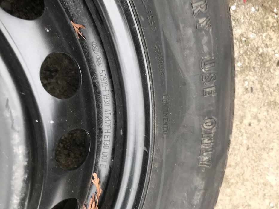 Резервна гума тип патерица 17цола  за Киа  Хюндай Kia Hyundai