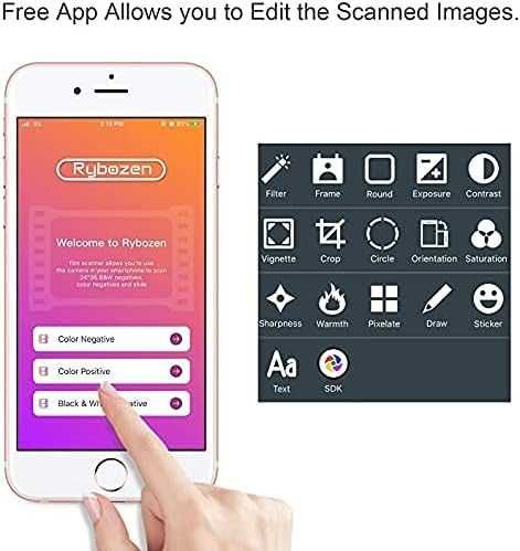 Мобилен скенер за негативи и слайдове  LED подсветка,35 мм за смартфон