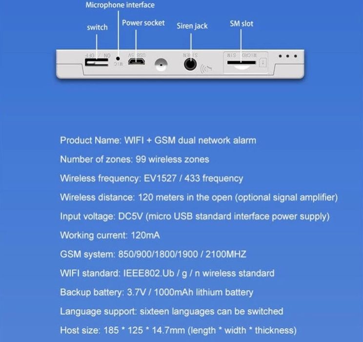 Aларма за дома Безжична Алармена система СОТ охранителна с TUYA SMART