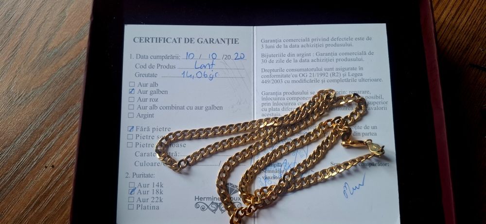 Lănțișor de aur 18k (NOU)