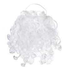 Белая пышная борода Дед мороз