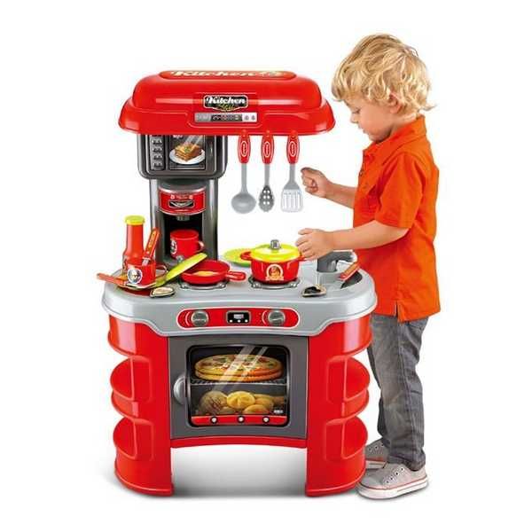 Детска кухня Mercado Trade, Със звук и светлини, Червена