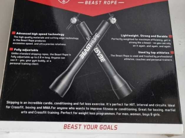 Въже за скачане Beast Gear,Steel Speed Fitness,Скоростно въже