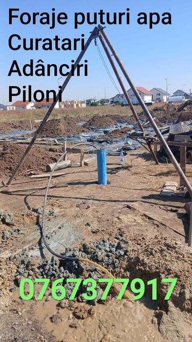 Adânciri curățări fântâni și puțuri