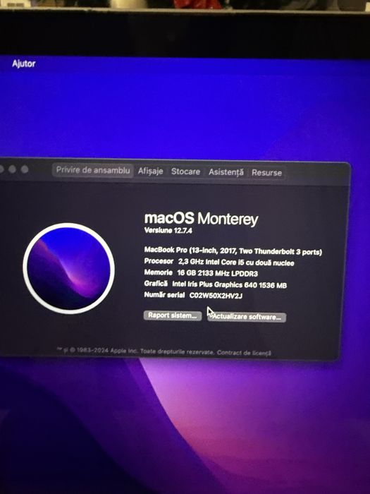 Laptop Apple Macbook Pro i5 16gb 2017