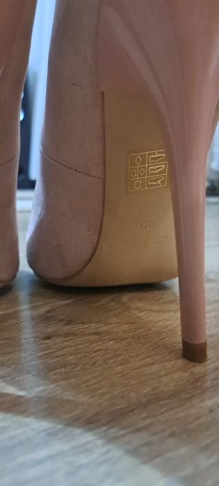 DUNE нови розови велурени обувки с ток