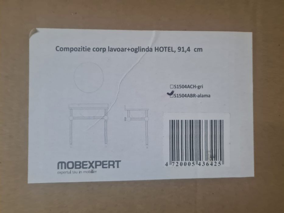 Set chiuvetă + oglindă Mobexpert +baterie – Noi, în ambalaj