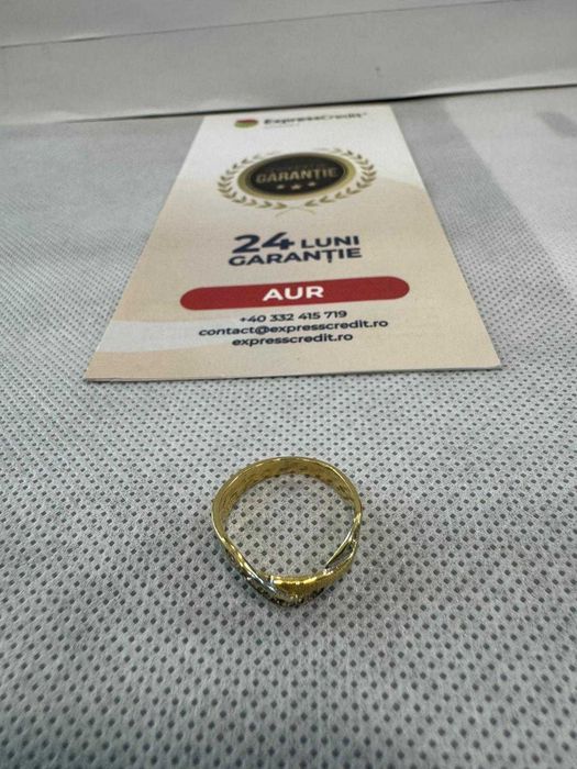 (Ag41) Inel aur, 18K B5857 - Certificat de garanție!