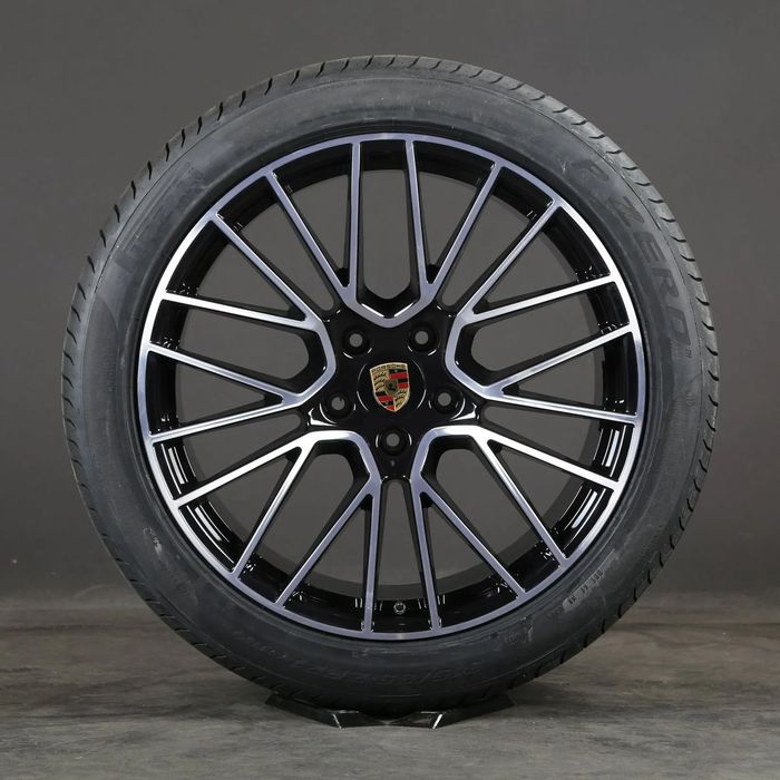 Jante Porsche 21 R21Panamera porsche cayenne negru lucios PORSCHE anvelope vara sau iarna incluse in pret jante in doua latimi