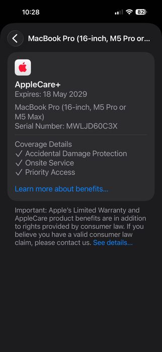 MacBook Pro 16" M5 PRO Chip 18-CPU/20-GPU/24GB RAM/1TB SSD В ГАРАНЦИЯ 5.2029г Apple Care+