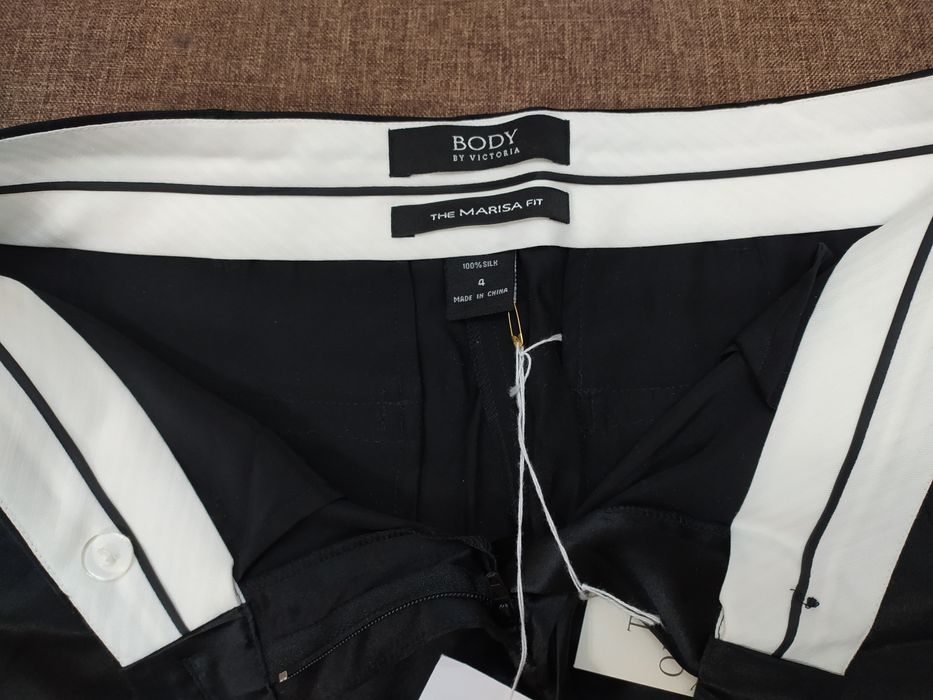 Брюки черные, шелковые, размер американский 4