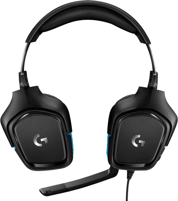 Гейминг слушалки Logitech - G432 с кабел, Черни, 7.1 съраунд звук, DTS