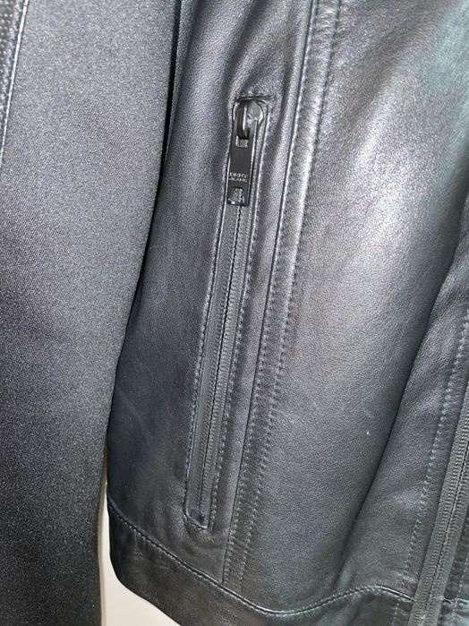 DKNY Men's Leather Motorcycle Jacket