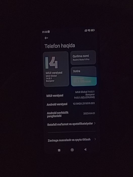 Redmi not 9 pro sotildi