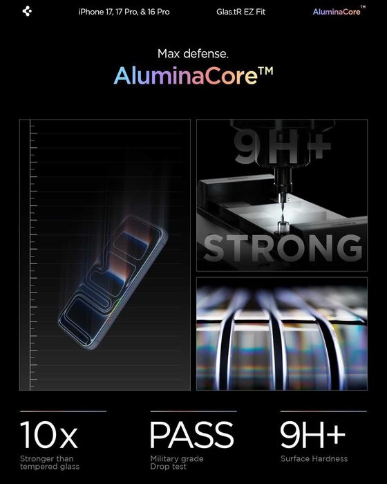 Предпазно стъкло от Spigen за iPhone 17, iPhone 17 Pro, iPhone 16 Pro