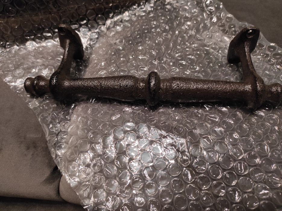 Желязна дръжка за врата в ретро стил с прахово боядисано покритие