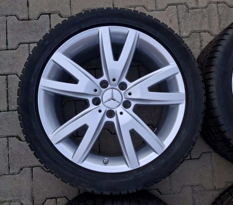 Jante Mercedes pe 18 cu anvelope iarna  Continental  8mm CLS E C roti Audi VW Skoda BMW