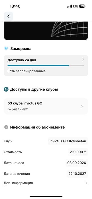 Продам годовой абонемент