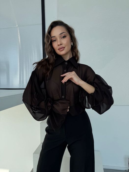 Блуза (черен, шоколад, млече)