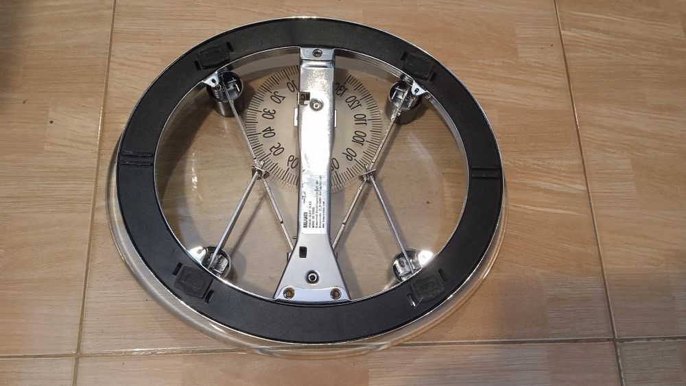Cantar baie retro, mecanic, 130 kg, made in Germania, platforma sticla