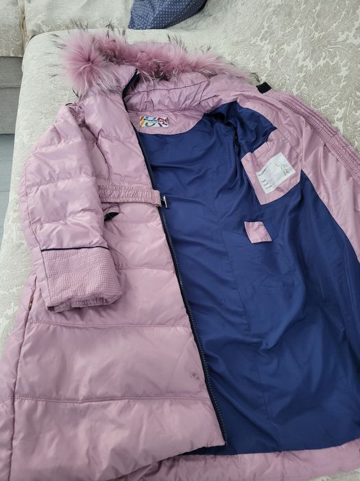 Зимние Куртки для девочек пуховик, полупальто