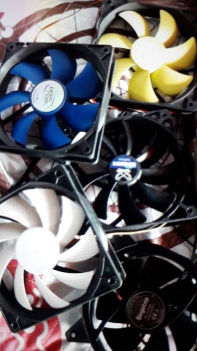 Ventilatoare calculator fan 120 mm 80 mm cu lumini sau fara stare buna
