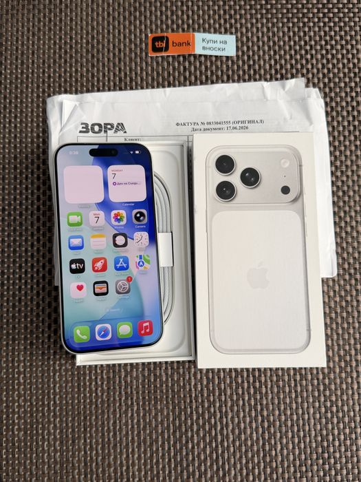 КАТО НОВ! iPhone 17 Pro Silver• 24М ГАРАНЦИЯ! 256GB