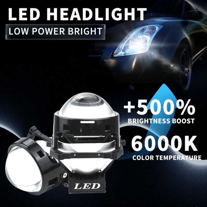 Bi-LED комплект лазерни лупи 3" за вграждане във фарове фарове - 90W, 120W или 156W