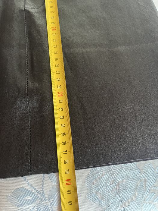 Zadig & Voltaire Deluxe, fustă neagră, 100% piele foarte fină de miel