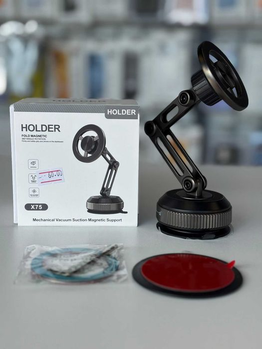 Suport auto magnetic cu vacuum, fixare puternica