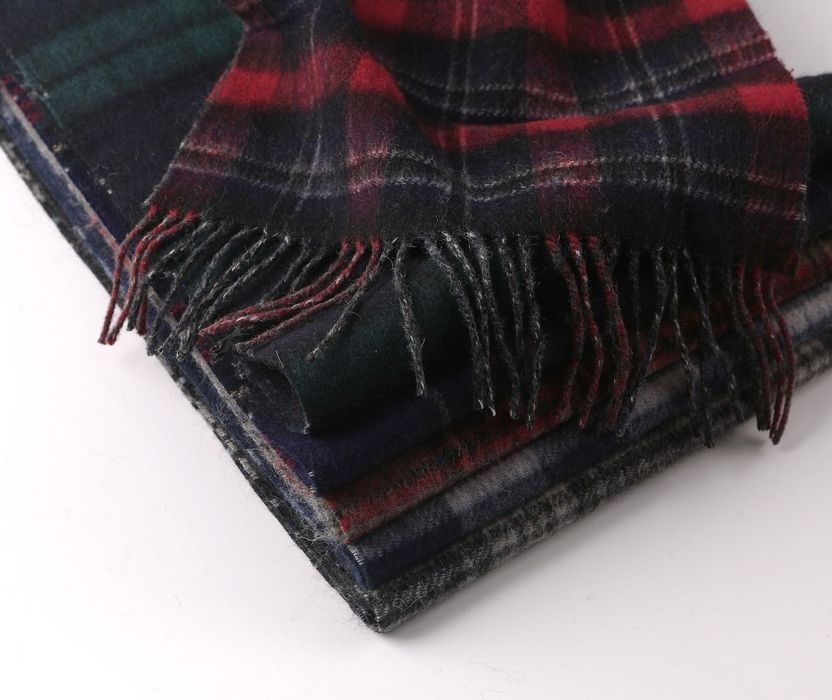 Теплый шарф в клетку