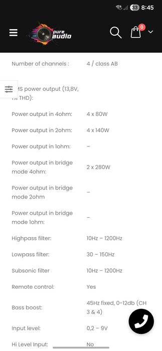 Усилвател ESX Signum se480