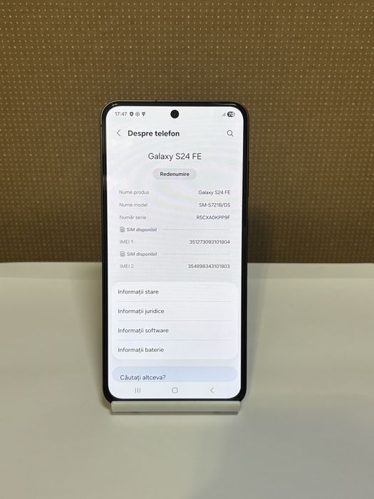 MDM vinde: Samsung S24 FE, 128GB, Graphite.