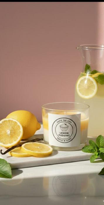 Lumânare desert lemon pudding