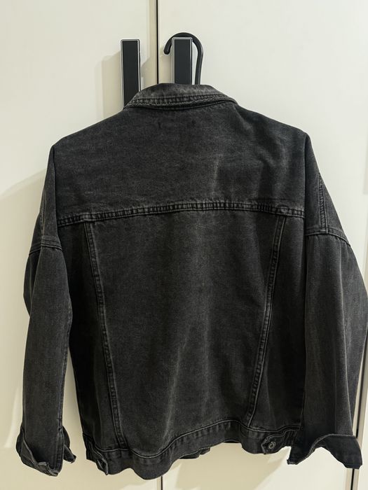 Джинсовая черная/темно серая куртка